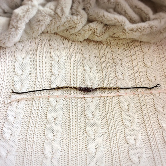 Amethyst & Brass Bead Necklace - Picture 6 of 6